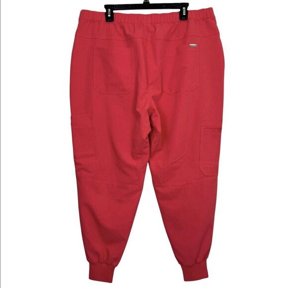 FIGS Mens Tansen Jogger Scrub Pants XXL SHORT Red Pink Cargo Scrubs Pride Month - Picture 2 of 13